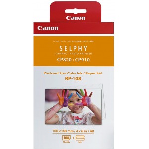 RP-108 -  Color Print Paper + Ink Cassette 100x150mm (108 sheets) for CPseries