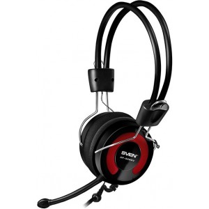 Headset SVEN AP-545MV with Microphone, Black-red, 2 x 3,5mm jack (3 pin)- http://www.sven.fi/ru/catalog/headphones_pc/ap-545mv.htm