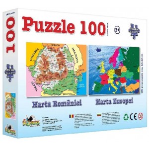 Puzzle 100 piese Harta Romaniei Refresh