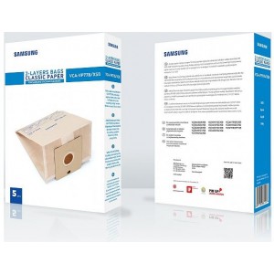 "Vacuum Cleaner Bag Samsung VCA-VP77B/XSB
Suitable for VC Samsung SC40-41... SC56... SC61-63... SC78... SC83... SC92…VC50..., VC55…VC60…VC66…VC74-78…VC85…VC89…VC90…,VC96-98…VT-50"