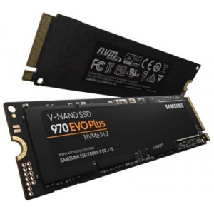 M.2 NVMe SSD 1.0TB  Samsung SSD 970 EVO Plus, Interface: PCIe3.0 x4 / NVMe1.3, M2 Type 2280 form factor, Seq. Read: 3500 MB/s, Seq. Write: 3300 MB/s, Max Random 4k: Read /Write: 600,000/550,000 IOPS, Samsung Phoenix controller, 3D TLC (V-NAND)