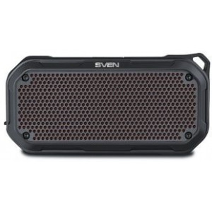 SVEN PS-240 Black, Bluetooth Waterproof Portable Speaker, 12W RMS, Water protection (IPx7), LED display, Support for iPad & smartphone, FM tuner, USB & microSD, TWS, built-in lithium battery - 2000 mAh, ability to control the tracks, AUX stereo input