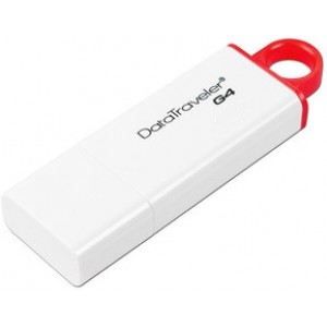64GB  USB3.1  Kingston DataTraveler G4 White/Red, (Read 85 MByte/s, Write 14 MByte/s)  DTIG4/64GB