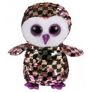 BB Flippables CHECKS - black/pink/gold owl 15 cm