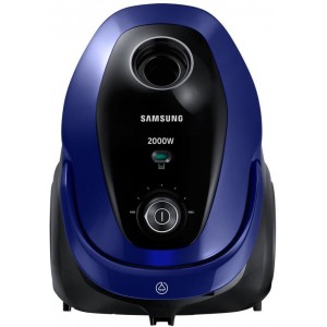 "Vacuum cleaner Samsung VC20M255AWB/UK
, 2000W Power output, 2,5l  bag capacity, НЕРА13, EZClean Cyclone, 1 Crevice tool and Dust brush, telescopic tube, blue-black "