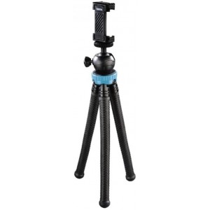 Hama 4607 "FlexPro" Tripod for Smartphone, GoPro and Photo Cameras, 27 cm, blue