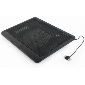 "Notebook Cooling Pad Gembird NBS-1F15-04, up to 15.6'', 1x120mm, USB Passthrough, LED light
.