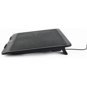 "Notebook Cooling Pad Gembird NBS-1F15-04, up to 15.6'', 1x120mm, USB Passthrough, LED light
.