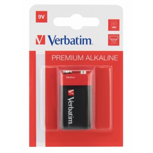 Verbatim Alcaline Battery 9V, 1pcs