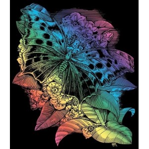 SEQUIN ARTFOIL - RAINBOW BUTTERFLY
