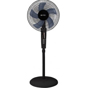 "Fan Vitek VT-1928
, Напольный, 55W, 5 лопастей 40см, 3 скорости, Пульт, LED дисплей, черный "