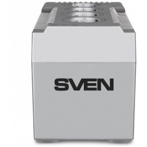 SVEN VR-F1500, 500W, Automatic Voltage Regulator, 4x Schuko outlets, Input voltage: 180-285V, Output voltage: 230V ± 10%, input and output voltage digital indicator on the front panel, Power supply delay function, metal body