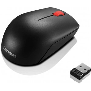 Lenovo Essential Compact Wireless Mouse ( 3 button, 2.4 GHz Wireless via Nano USB, 1000 dpi)