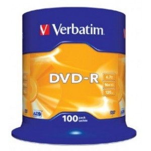 Verbatim DataLifePlus DVD-R AZO 4.7GB 16X MATT SILVER SURFAC - Spindle 100pcs.
