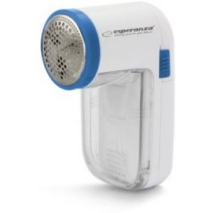 Lint Remover Esperanza FLOSSY ECS004  White-Blue; 3 blades for quick lint removing; Size: 10 x 7 x 5 [cm];Power supply: 2 x AA batteries (not included)