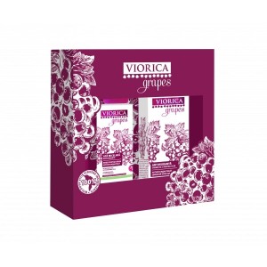 " Set nr.1 VIORICA Grapes hidratare ten                                                             Apa micelara p/fata Viorica Grapes 150ml
Crema de zi p/fata antioxidant Viorica Grapes 50 ml (R)
"