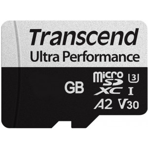 256GB MicroSD (Class 10) UHS-I (U3),+SD adapter, Transcend TS256GUSD340S (V30, A2, R/W:160/125MB/s)