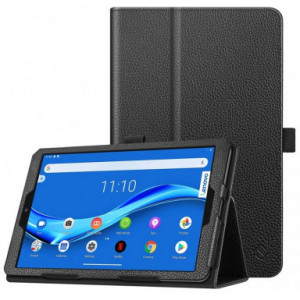 Tablet Case Book PU Leather for Lenovo Tab M8, Black