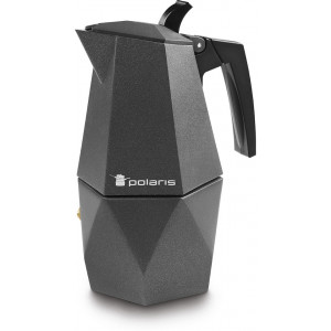 Гейзерная кофеварка Polaris Kontur-4C, 200 ml, 4 cups, gray