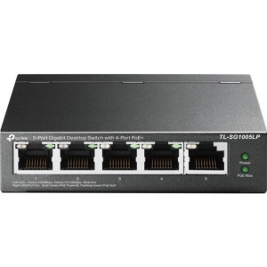 5-port Gigabit Switch TP-LINK TL-SG1005LP, with 4-Port PoE, steel case, 40W Budget