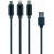 Cable  3-in-1 MicroUSB/Lightning/Type-C - AM