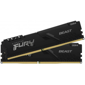 16GB (Kit of 2*8GB) DDR4-3600 Kingston FURY® Beast DDR4, PC28800, CL17, 1.35V, Auto-overclocking, Asymmetric BLACK low-profile heat spreader, Intel XMP Ready (Extreme Memory Profiles)