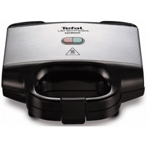 Toaster Sandwich Tefal SM155212, 700W power output, for preparing of sandwiches, non-stick coating, control light, thermally insulated handle, stainless steel