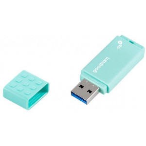 32GB USB3.0  Goodram UME3 Care Green, Plastic, Antibacterial Laboratory Certified, Anti-slip design (Read 60 MByte/s, Write 20 MByte/s)