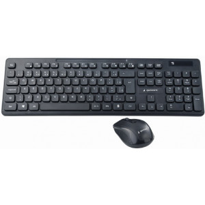 Gembird KBS-WCH-03, Wireless desktop set, black, US-layout, Black