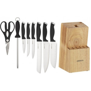 Набор ножей Ardesto Gemini Gourmet 14 пр., нерж.сталь, пластик, каучуковый блок
