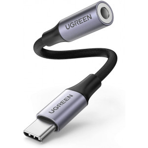 UGREEN USB-C to 3.5mm Audio Adapter with PD, Black