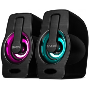 Speakers SVEN 255 Black, 4w, USB power, Dynamic RGB lighting