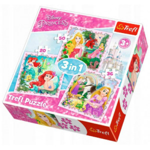 Trefl Puzzles - 3in1 - Rapunzel, Aurora and Ariel / Disney Princess