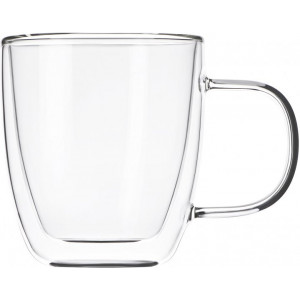 Set чашек с ручками Ardesto с двойными стенками, 310 мл, H 10,2 см, 2 шт, боросиликатное стекло