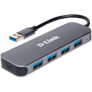 USB 3.0 Hub 4-port D-link DUB-1341/C2A, (4xUSB3.0, 1xMicroUSB for Power Adapter)