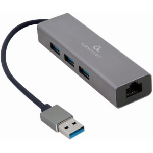 USB  3.0 Hub 3-port with built-in LAN port Cablexpert A-AMU3-LAN-01