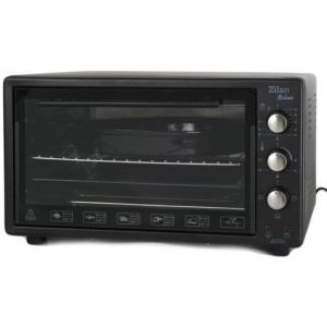 Электрическая печь Zilan ZLN3130 Helson black 45L, 1 x enamel round tray, 1 x enamel square tray