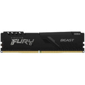 32GB (Kit of 2*16GB) DDR4-3600 Kingston FURY® Beast DDR4, PC28800, CL18, 1.35V, Auto-overclocking, Asymmetric BLACK low-profile heat spreader, Intel XMP Ready (Extreme Memory Profiles)