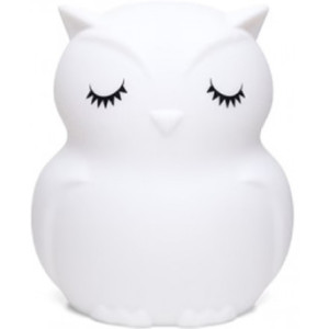 Cute Series Owl Silicone Night Light, White