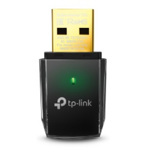 TP-LINK Archer T2U  AC600 Wireless Dual Band USB Adapter, 433Mbps on 5GHz + 200Mbps on 2.4GHz, 802.11a/b/g/n/ac, internal antenna