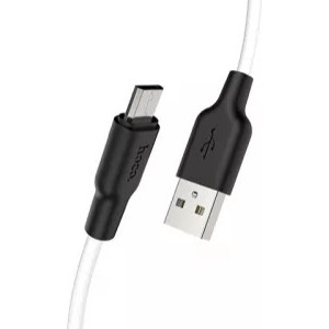 HOCO X21 Plus Silicone charging cable for Micro(L=0.25M) black&white