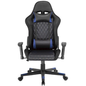  Lumi Gaming Chair with Headrest & Lumbar Support & RGB Lights CH06-30, Black, PVC Leather, 2D Armrest, Steel Frame, 350mm Nylon Plastic Base, Nylon Caster, 80mm Class 4 Gas Lift, Weight Capacity 150 Kg