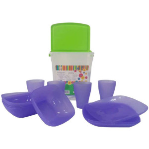 169042 Set vesela din plastic ALEANA 25x18x24 cm