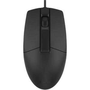 Mouse A4Tech OP-330S, Optical, 1200 dpi, 3 buttons, Ambidextrous, Silent, 1.5m, USB, Black