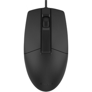 Mouse A4Tech OP-330S, Optical, 1200 dpi, 3 buttons, Ambidextrous, Silent, 1.5m, USB, Black
