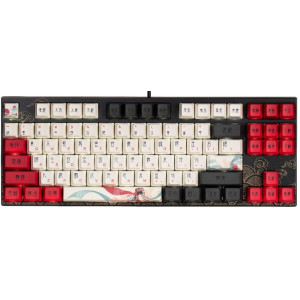Keyboard Varmilo VEM87 Beijing Opera 87Key, EC V2 Rose, USB-A, EN/UKR, White Led, Black